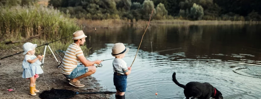 fishing with dogs mishap
